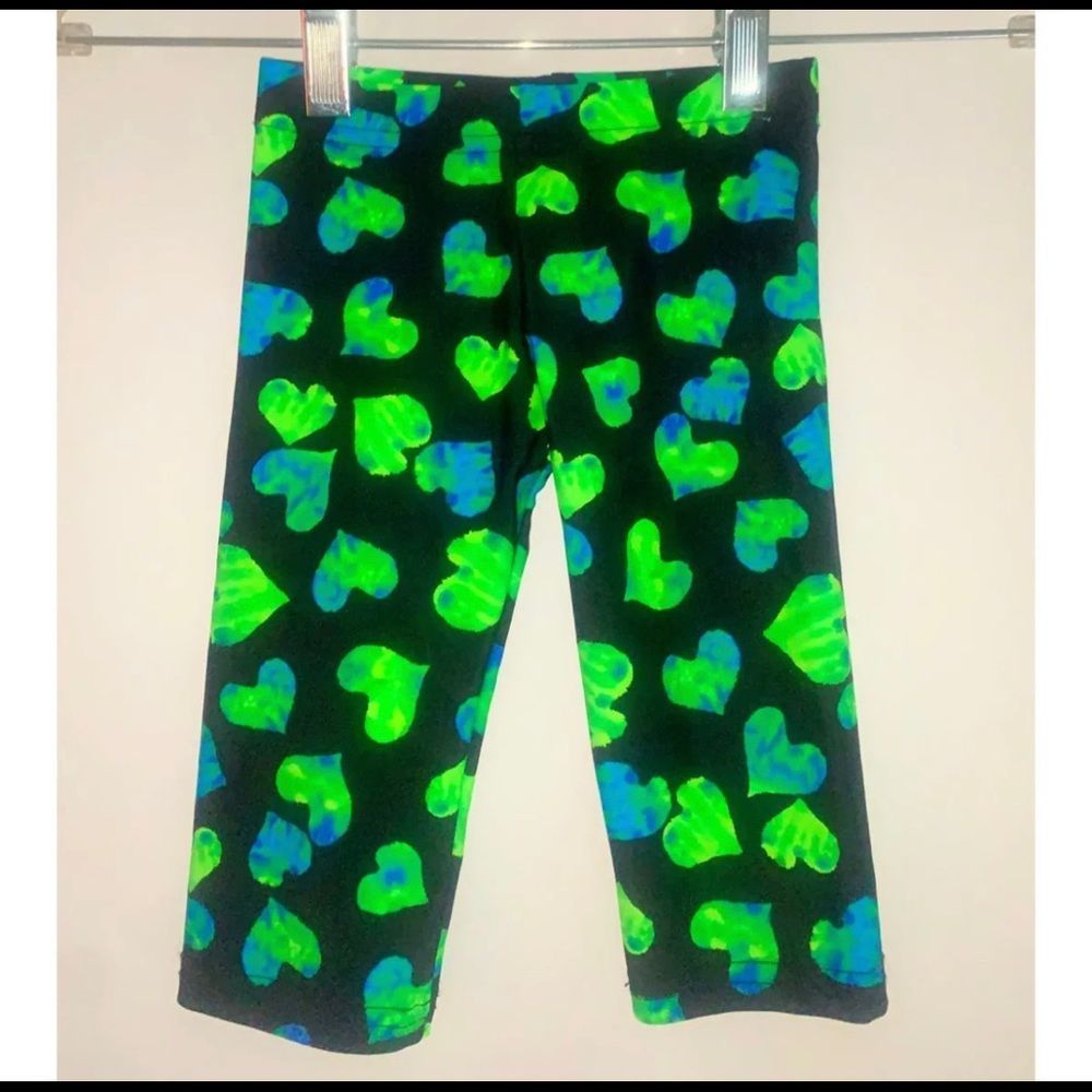 Dori Creations Tie Dye Neon Heart Leggings NWT